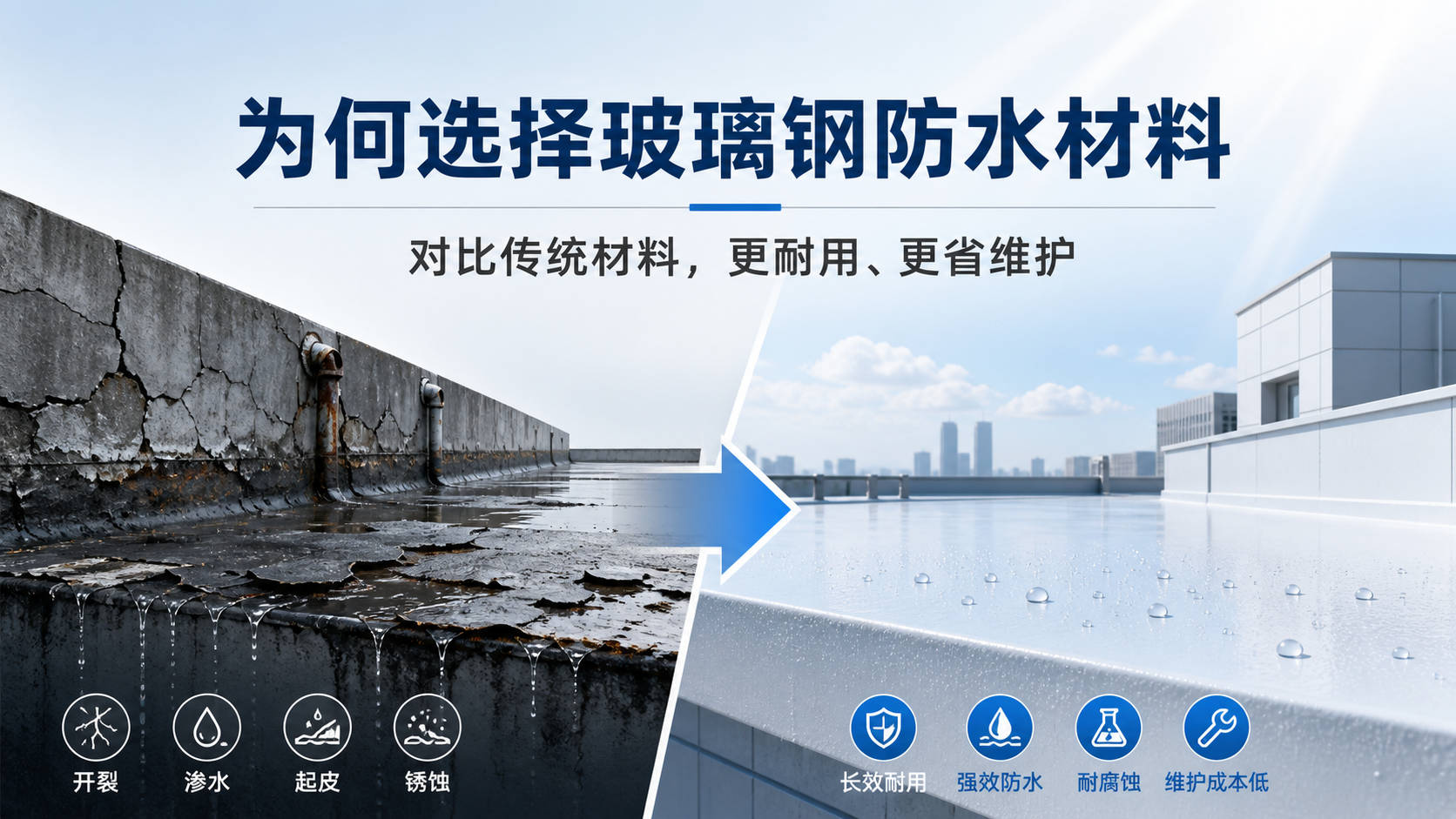 在娄底，为何选择玻璃钢防水材料而非传统材料
