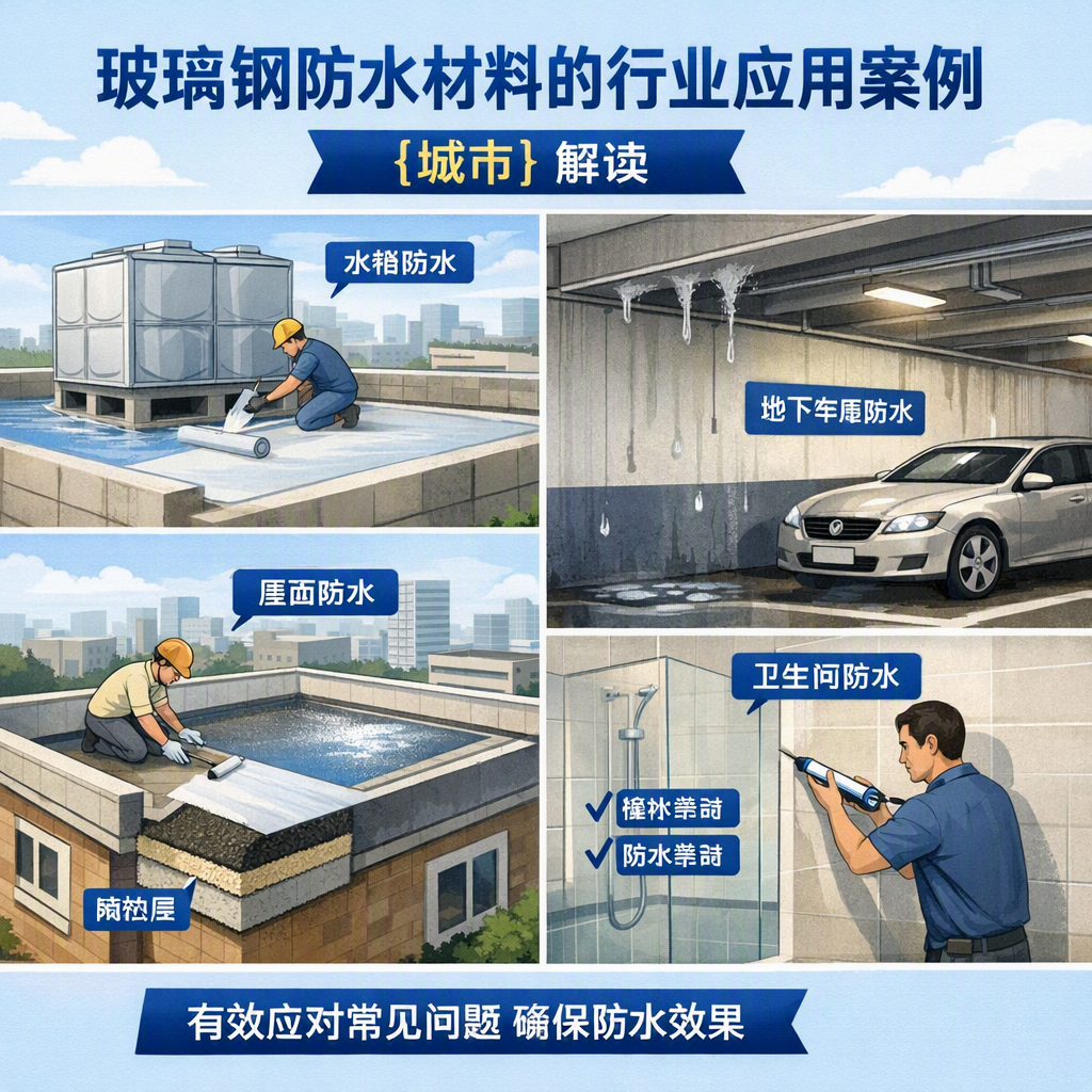 玻璃钢防水材料的行业应用案例，娄底解读